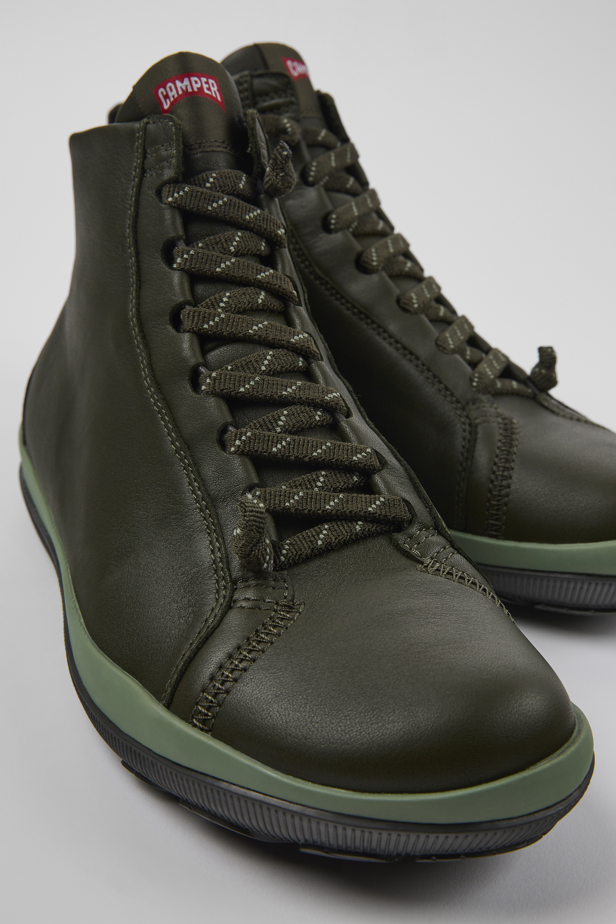 Peu Pista GORE-TEX GORE-TEX - Green leather ankle boots for men