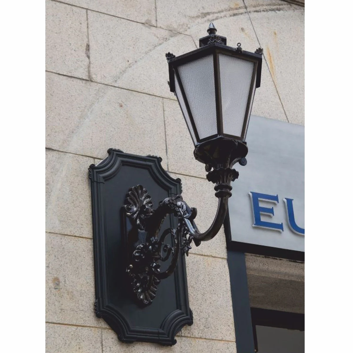 Casa Padrino l¨¢mpara de pared de exteriores barroco negro / blanco Al. 127,5 cm - iluminaci¨®n exterior nost¨¢lgica