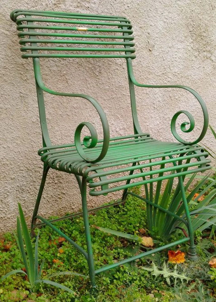 Casa Padrino silla de jardín de hierro forjado - diferentes colores - 44 cm x 54 cm - muebles de jardín de lujo