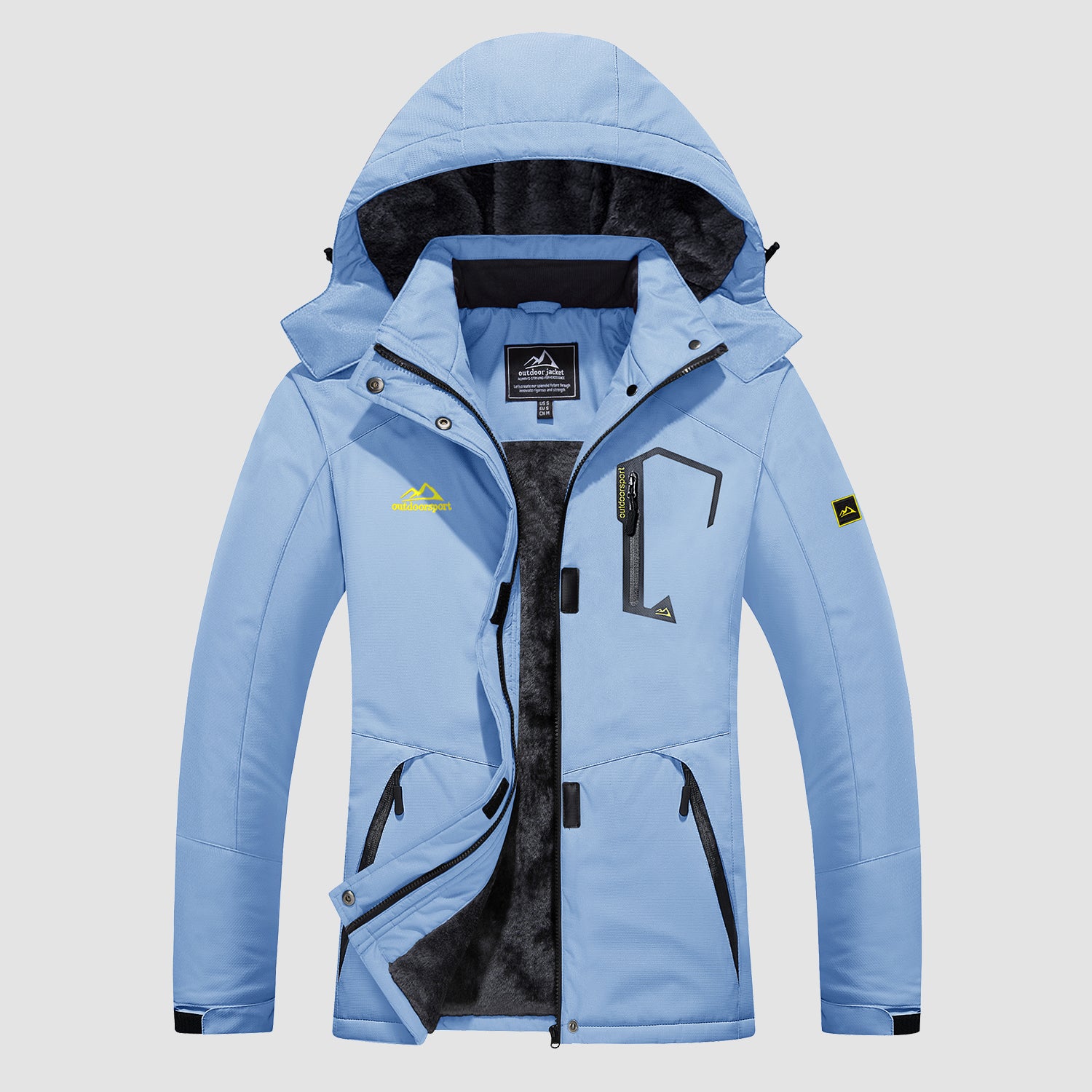 Women's Winter Coats Water Resistant Ski Snow Jacket Warm Fleece Parka Raincoats with 4 Pockets