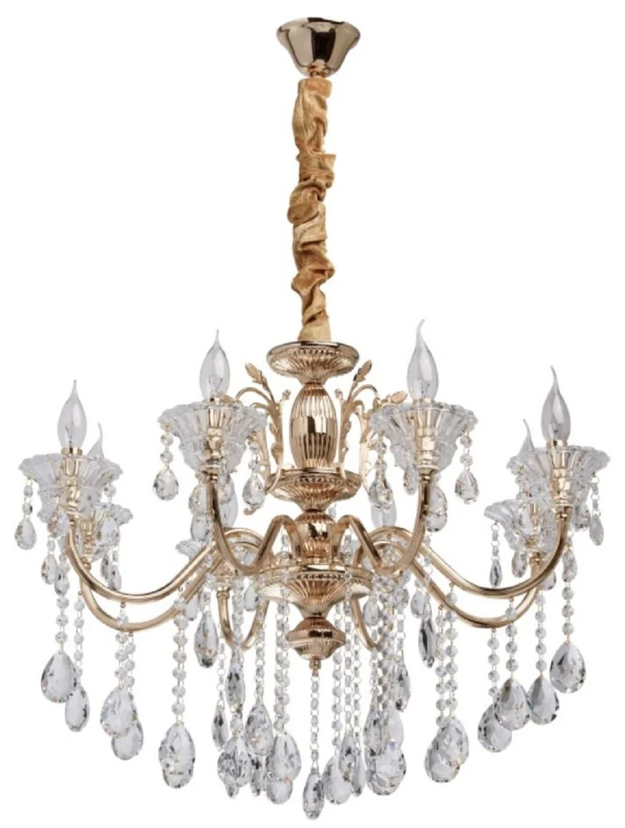 Casa Padrino araña de luces barroco de cristal oro Ø 72 x A. 100 cm - Magnífica lámpara de araña de estilo barroco - Muebles Barrocos