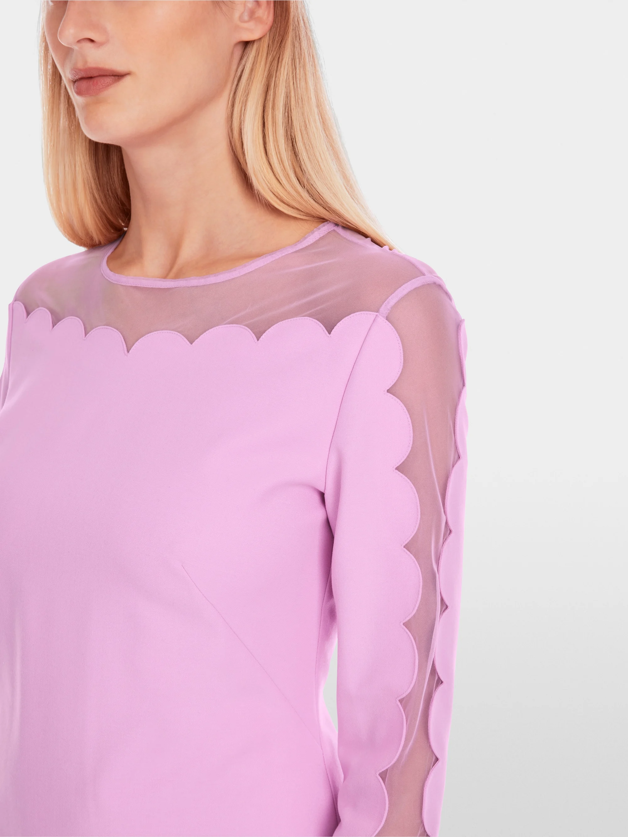 Marc-Cain Transparent/opaque short sheath dress