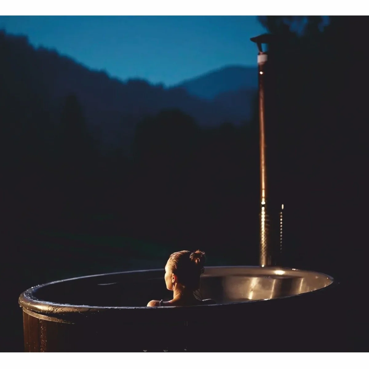 Casa Padrino Jacuzzi de lujo para exterior de jard¨ªn para 4-6 personas marr¨®n / plata ? 225 cm