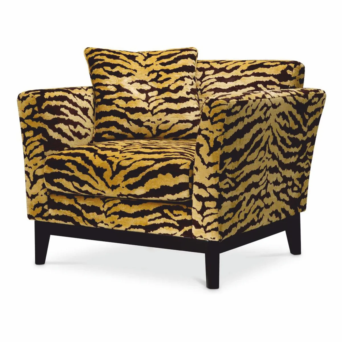 Casa Padrino sill¨®n de lujo con patr¨®n de tigre amarillo / marr¨®n / negro - Muebles de hotel y sala de estar