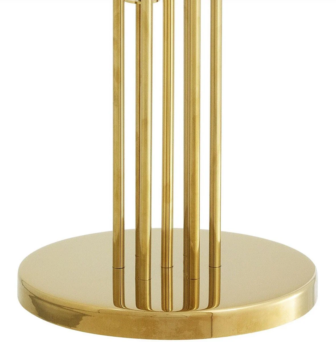 Casa Padrino lámpara de pie de lujo oro / negro Ø 48 x H. 176 cm - Lámpara de Diseño con Cristal - Lámpara de Salón de Lujo