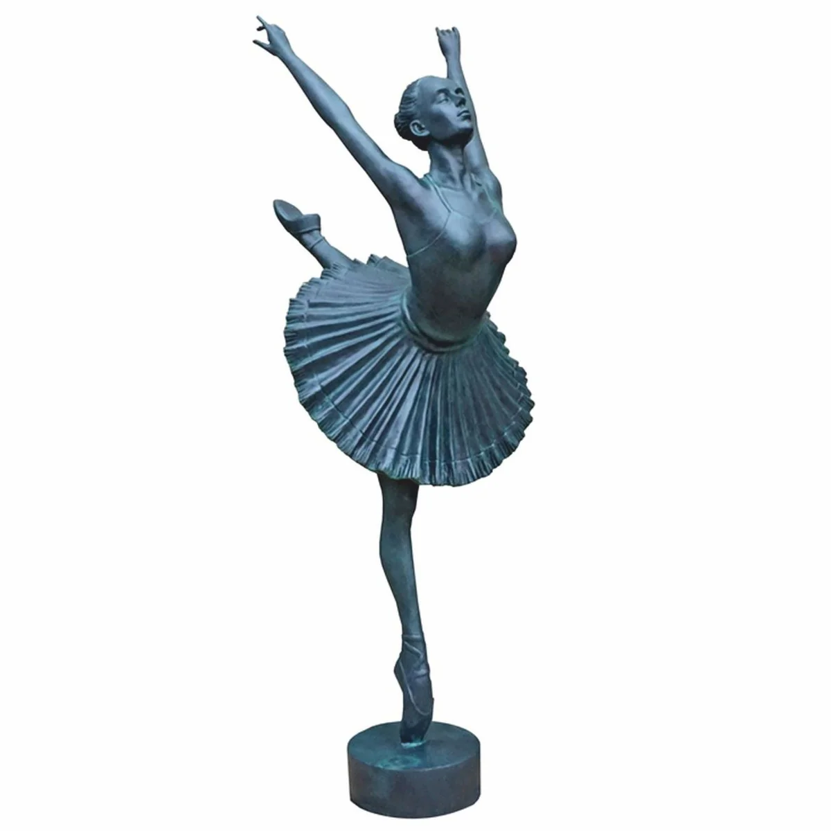 Casa Padrino escultura de lat¨®n decorativa de jard¨ªn Art Nouveau bailarina azul A. 170 cm