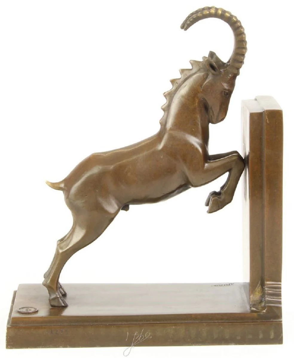 Casa Padrino figura de gacela de bronce de lujo 20,4 x 10 x H. 25,6 cm - Figura de Bronce Decorada