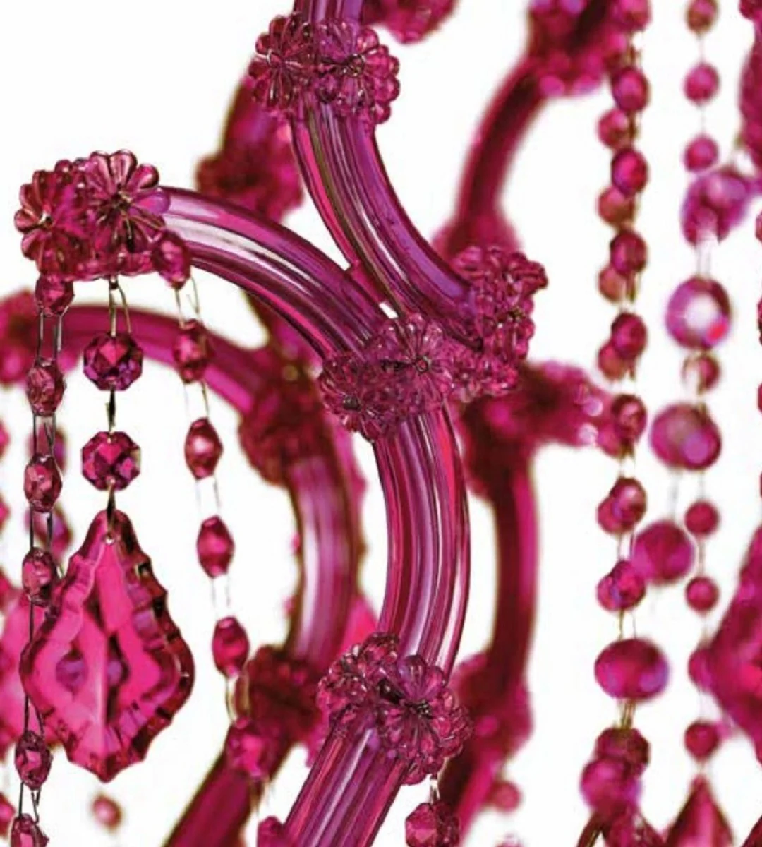 Casa Padrino araña de luces de cristal barroco de lujo púrpura Ø 290 x A. 300 cm - Gran lámpara de araña veneciana - Lámpara de castillo - Lámpara de palacio - Calidad de Lujo - Hecho en Italia