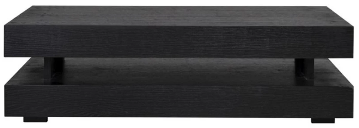 Casa Padrino mesa de centro de lujo negro 150 x 80 x A. 43 cm - Mesa de sal¨®n rectangular de madera maciza - Muebles de sal¨®n - Muebles de lujo - Interiores de lujo