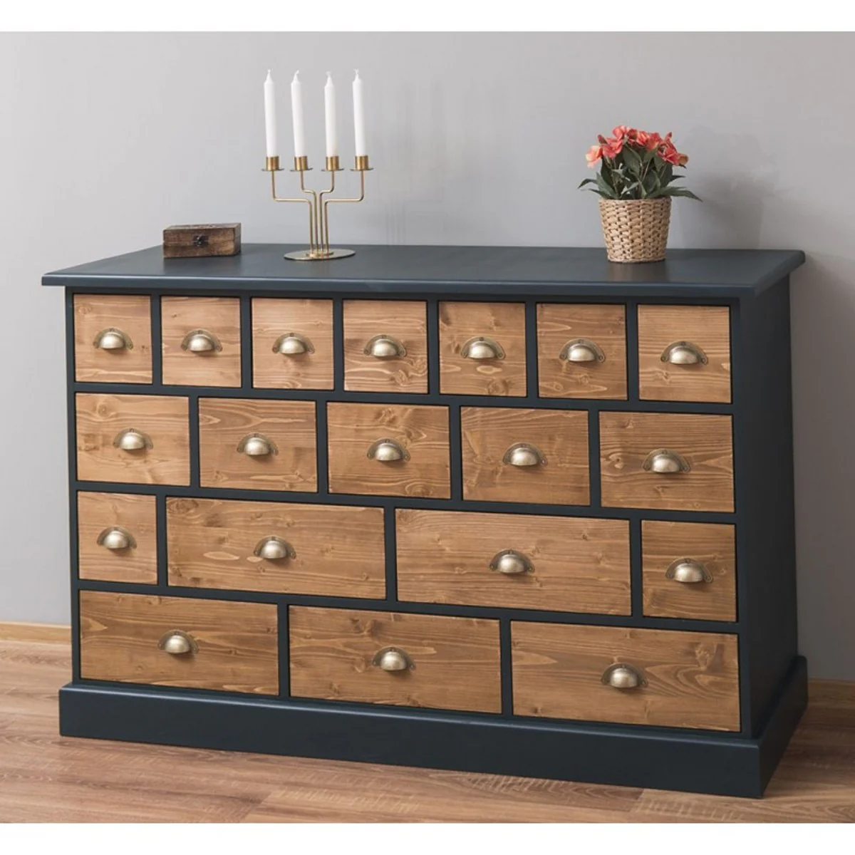 Cajonera de estilo r¨²stico Casa Padrino con 19 cajones - muebles de oficina en estilo r¨²stico