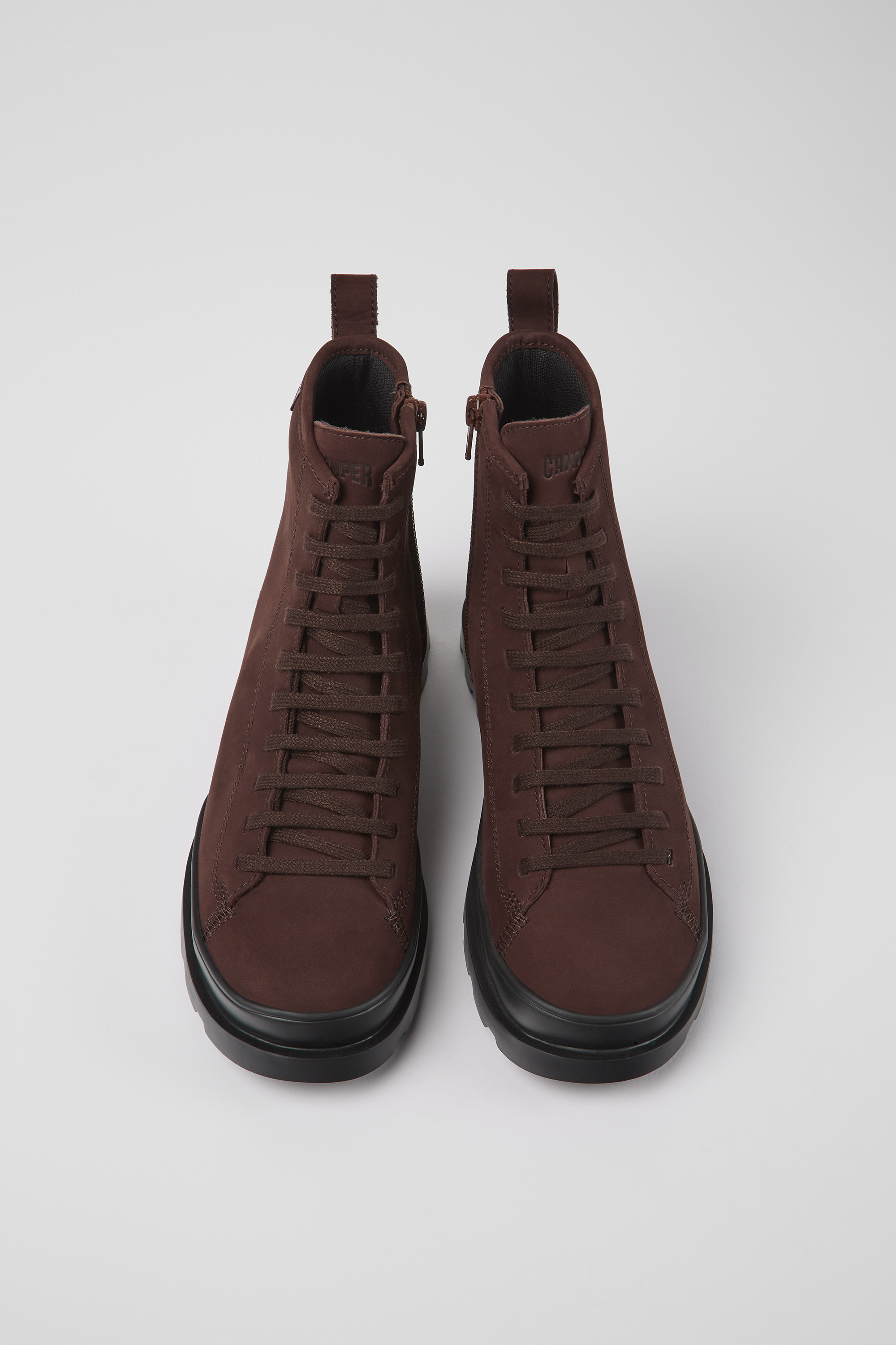 Brutus HYDROSHIELD - Burgundy leather lace-up boots for women