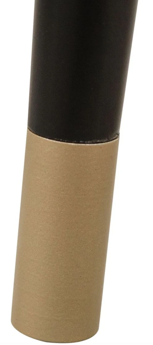 Casa Padrino taburete de bar de lujo azul / negro Ø 37 x H. 76 cm - Taburete de Bar con Tela de Terciopelo