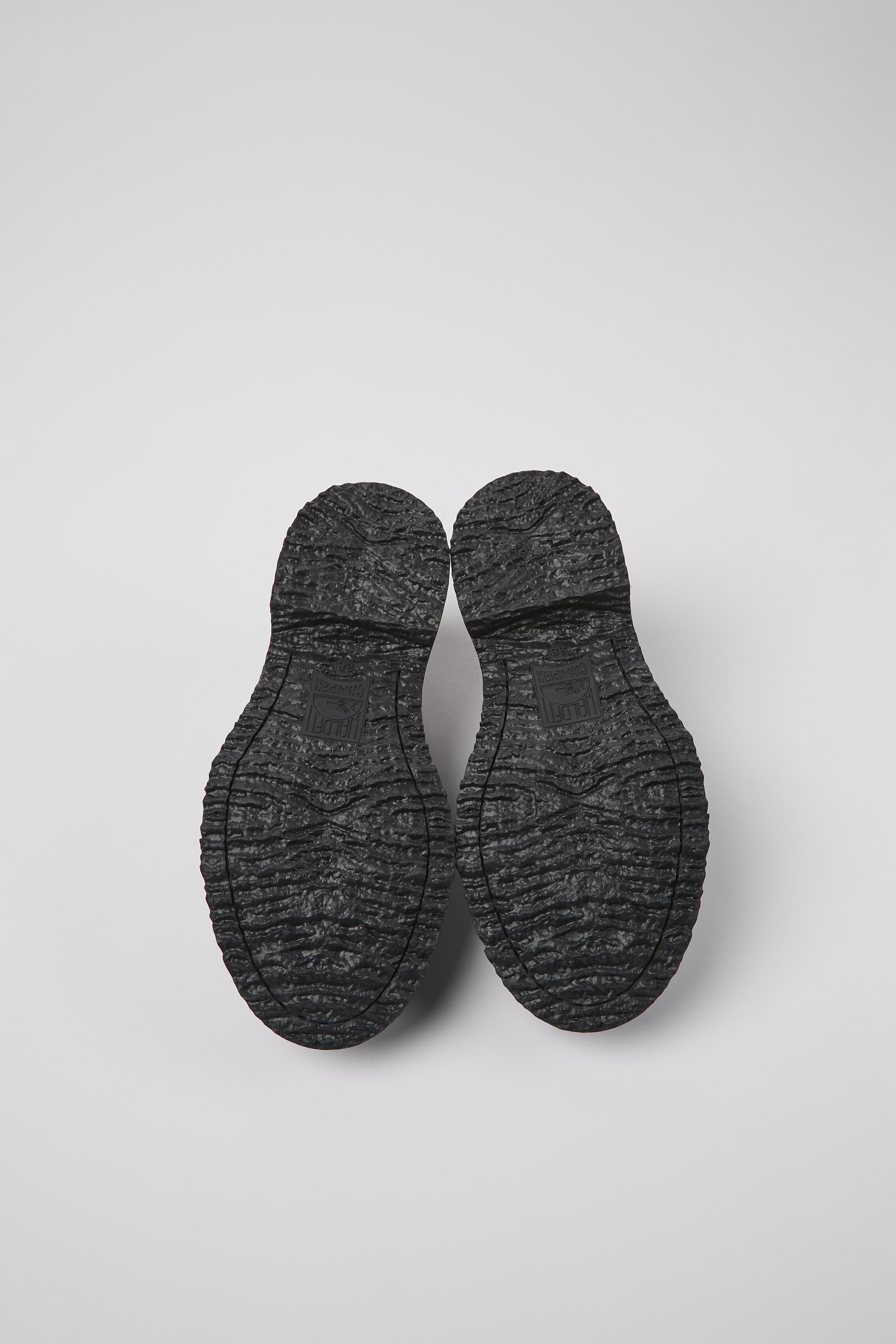 Twins - Black leather loafers for women