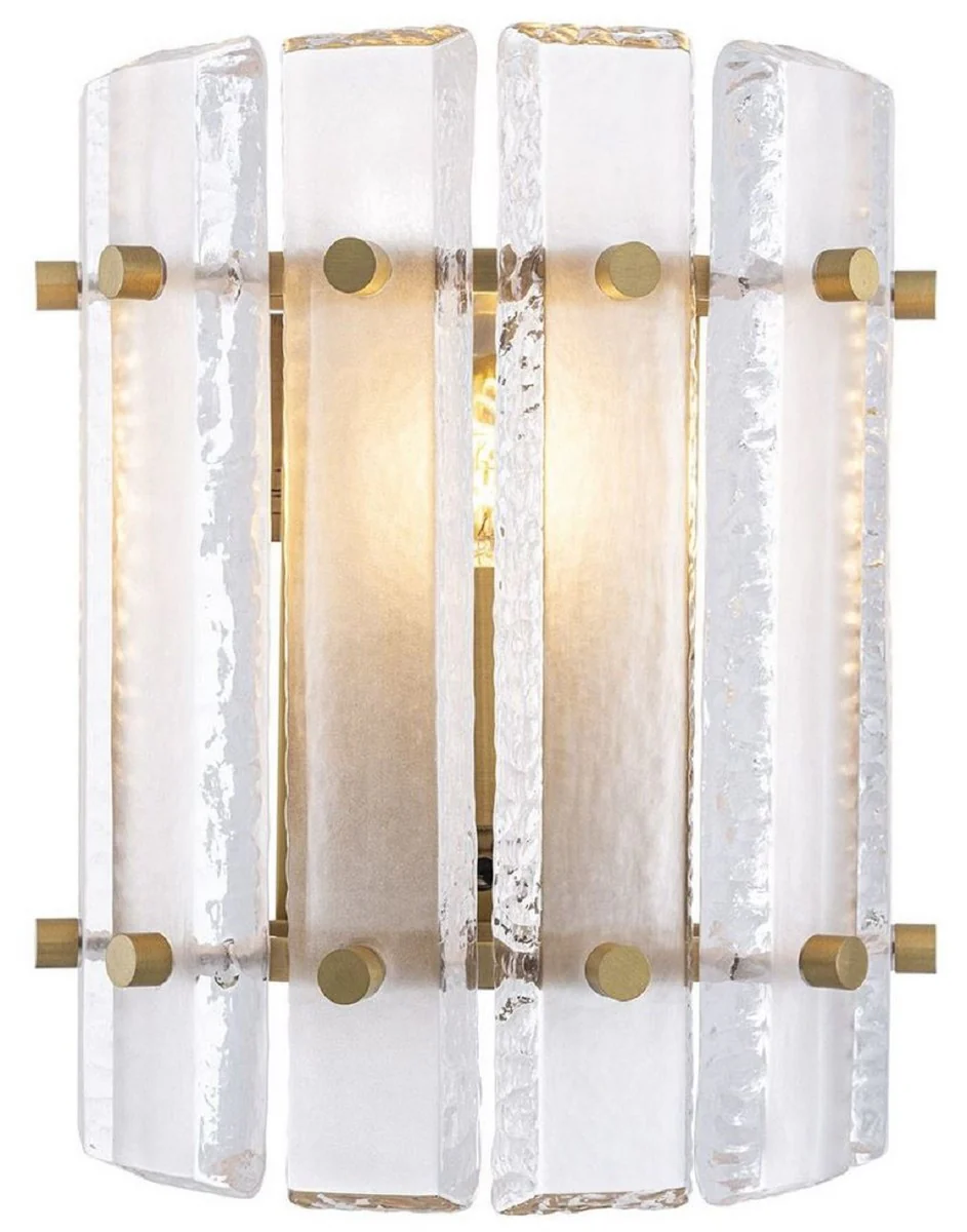 Casa Padrino lámpara de pared de lujo latón antiguo 22 x 13 x A. 26 cm - Lámpara de pared de salón - Lámpara de pared de hotel - Colección de Lujo