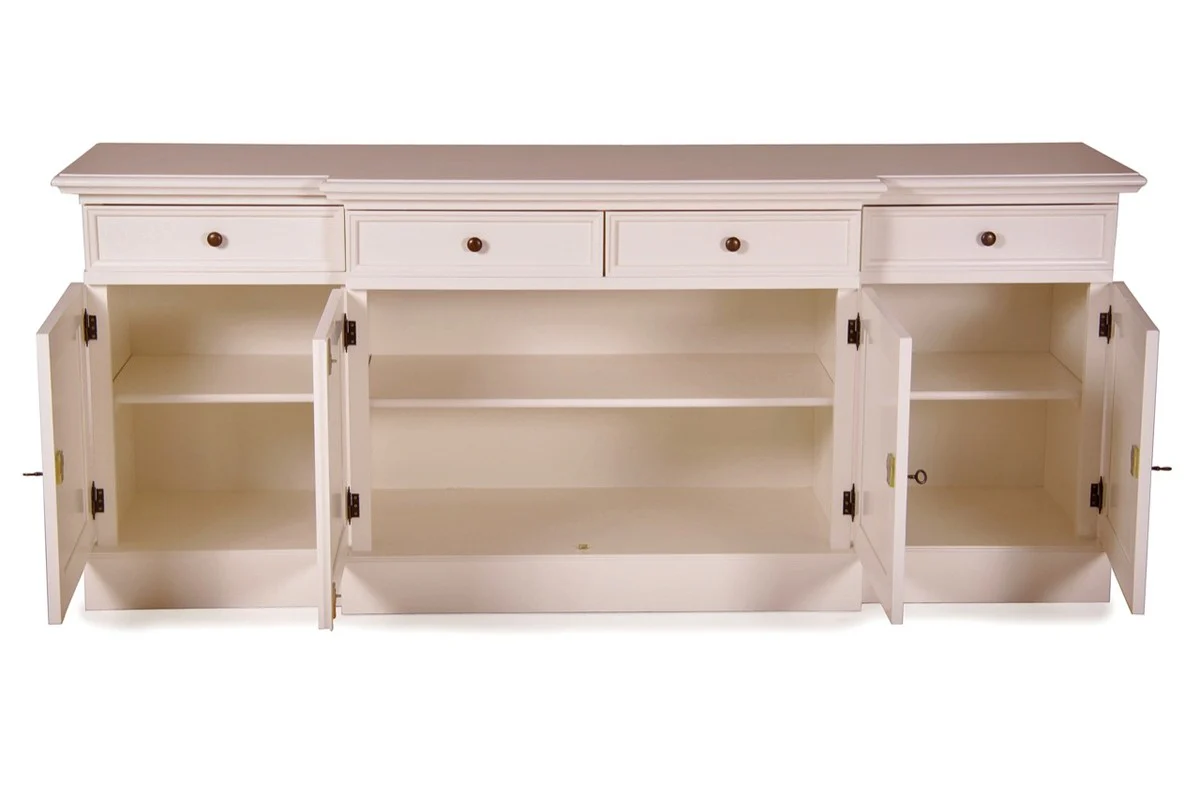 C¨®moda Shabby Chic Country Pad Dresser White W 217 cm - H 90 cm Mueble de comedor con vestidor