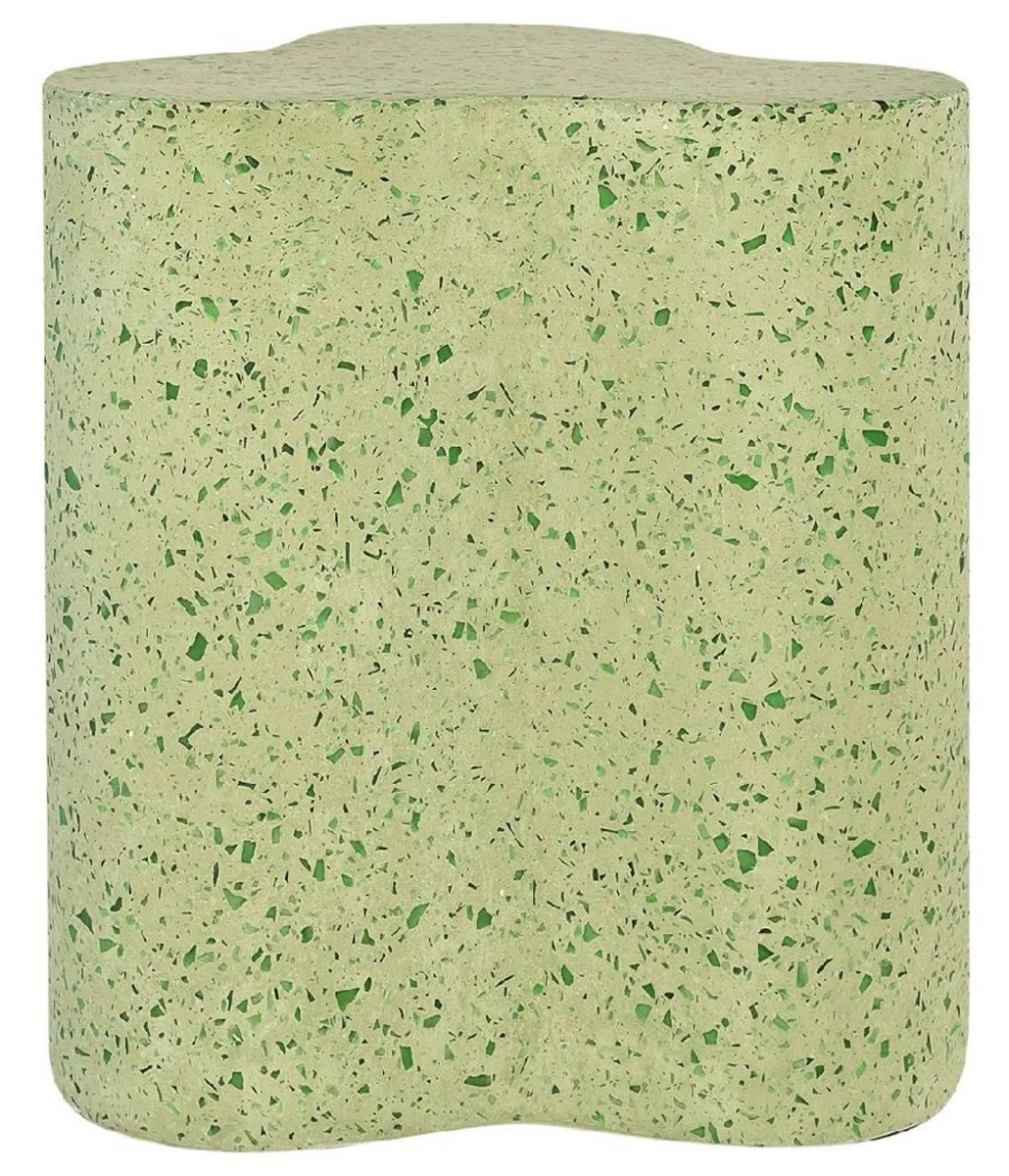 Casa Padrino mesa auxiliar / taburete de piedra natural de terrazo de lujo verde 41,5 x 41,5 x A. 45 cm - Muebles de sal¨®n - Muebles de hotel - Muebles de piedra natural - Muebles de lujo