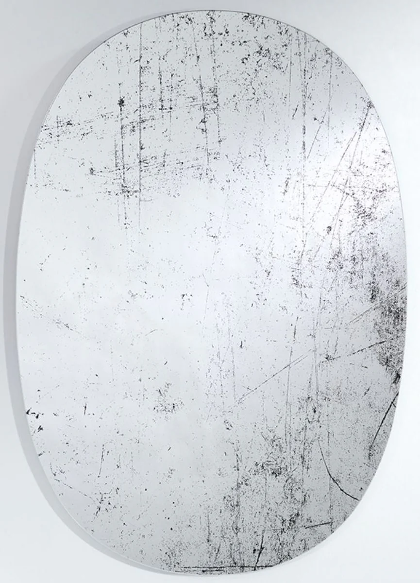 Casa Padrino espejo de pared de dise?o negro 76 x H. 110 cm - Espejo de la Sala de Estar de Lujo