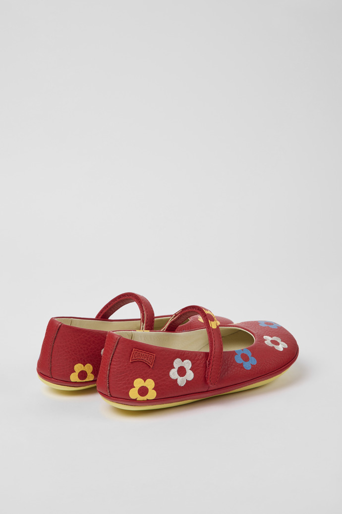 Twins Red leather ballerinas for boys