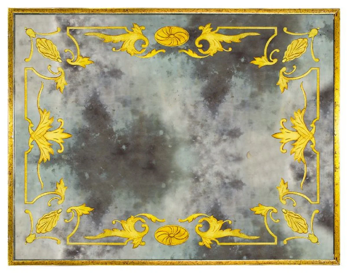 Casa Padrino c¨®moda barroco de lujo oro antiguo / oro 52 x 41 x A. 71 cm - Mesita de noche de caoba espejada - Muebles Barrocos