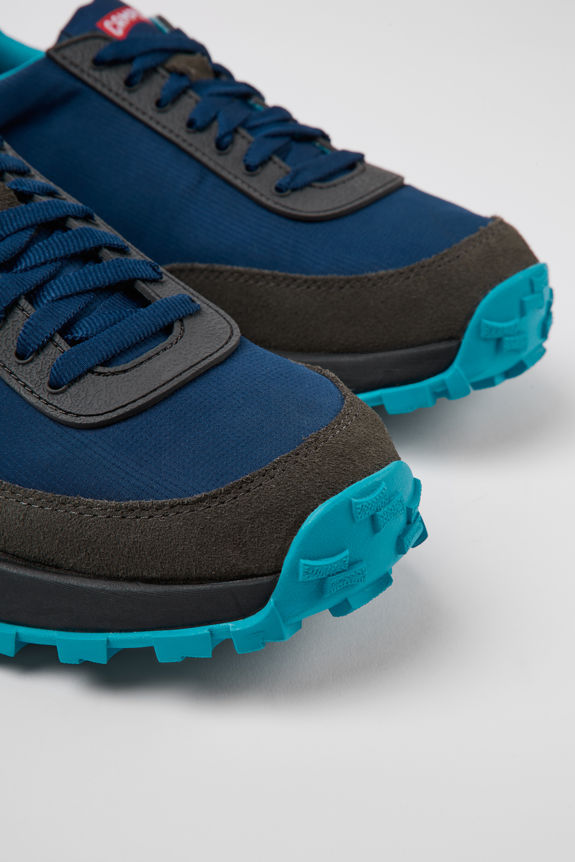 Drift Trail VIBRAM - Blue recycled PET and nubuck sneakers for men