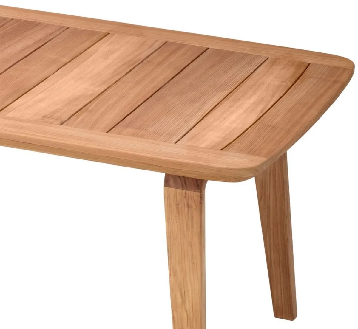 Casa Padrino Mesa de Comedor de Jard¨ªn de Lujo Natural 245 x 110 x A. 76 cm - Mesa de Jard¨ªn Rectangular de Teca - Muebles de Comedor - Muebles de Jard¨ªn - Muebles de Lujo - Calidad de Lujo