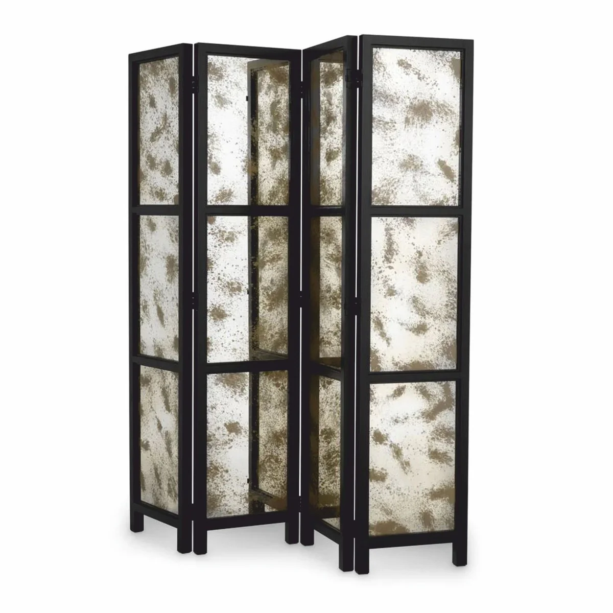 Casa Padrino separador de ambientes de lujo negro 200 x A. 225 cm - Muebles de lujo