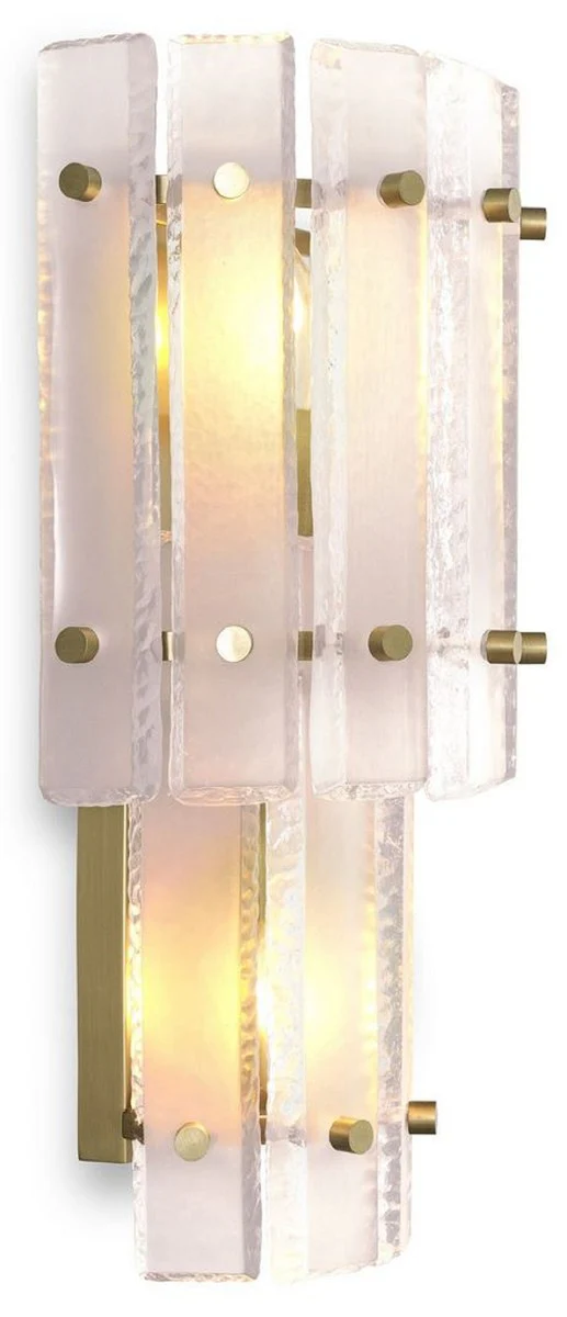 Casa Padrino lámpara de pared de lujo latón antiguo 24 x 14,5 x A. 43 cm - Lámpara de pared de salón - Lámpara de pared de hotel - Colección de Lujo