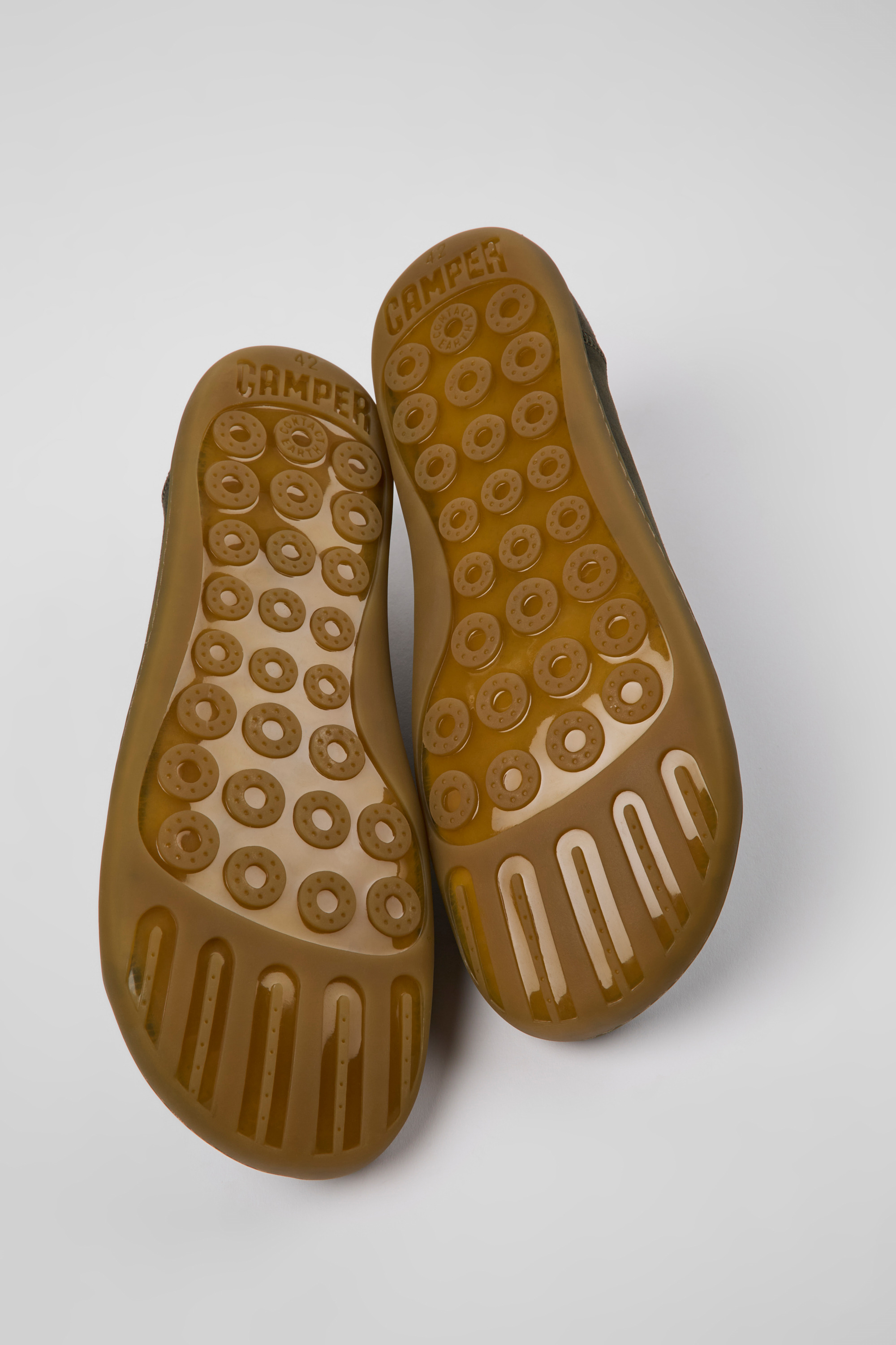 Peu - Green-gray nubuck shoes for men