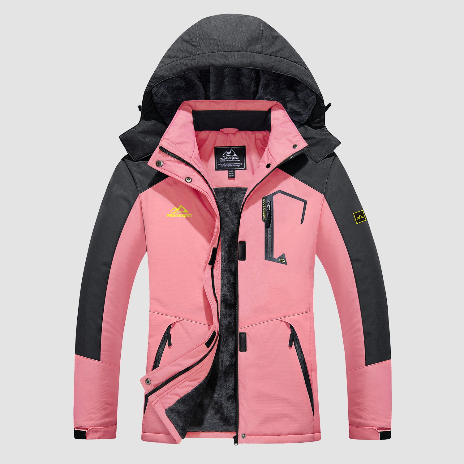 Women's Winter Coats Water Resistant Ski Snow Jacket Warm Fleece Parka Raincoats with 4 Pockets