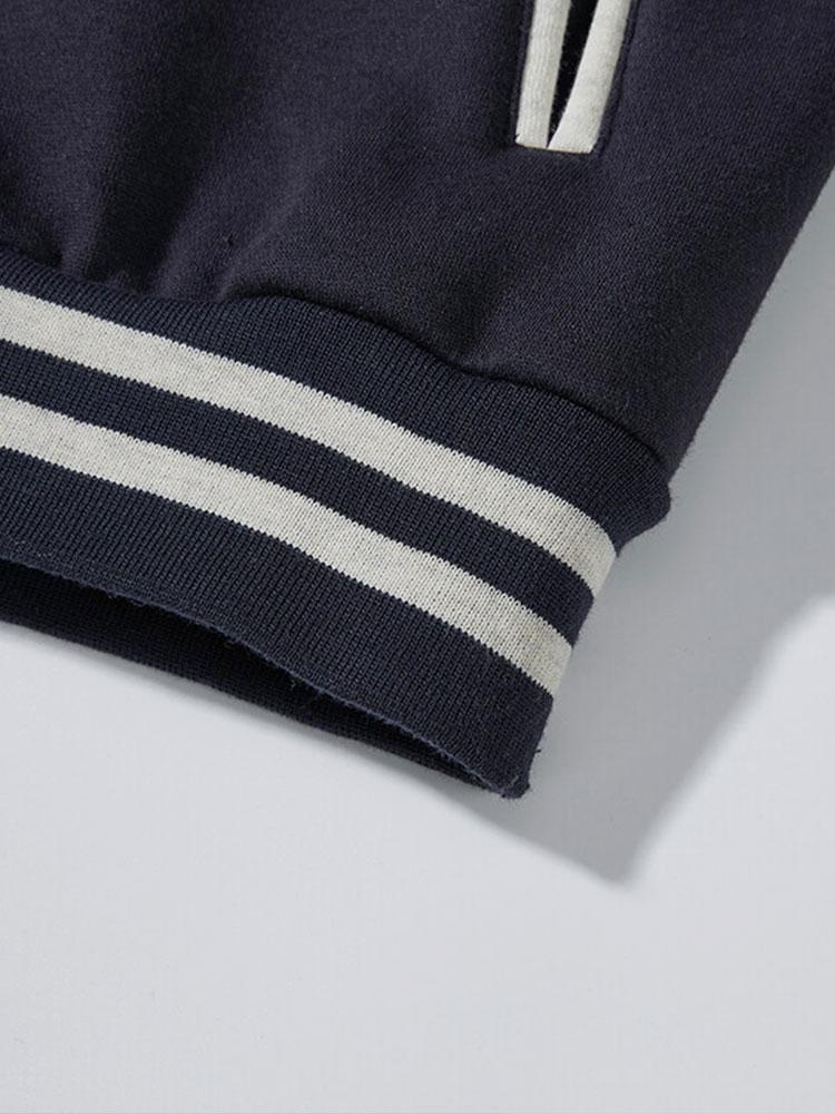 Contrast Baseball Jacket & Jogger Pants