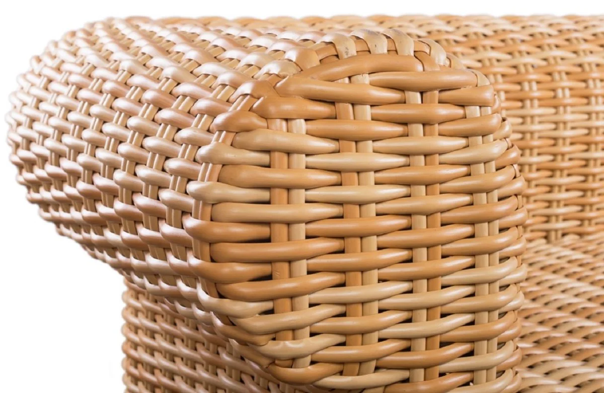 Casa Padrino sof¨¢ de jard¨ªn de lujo de 3 plazas natural / marr¨®n 260 cm