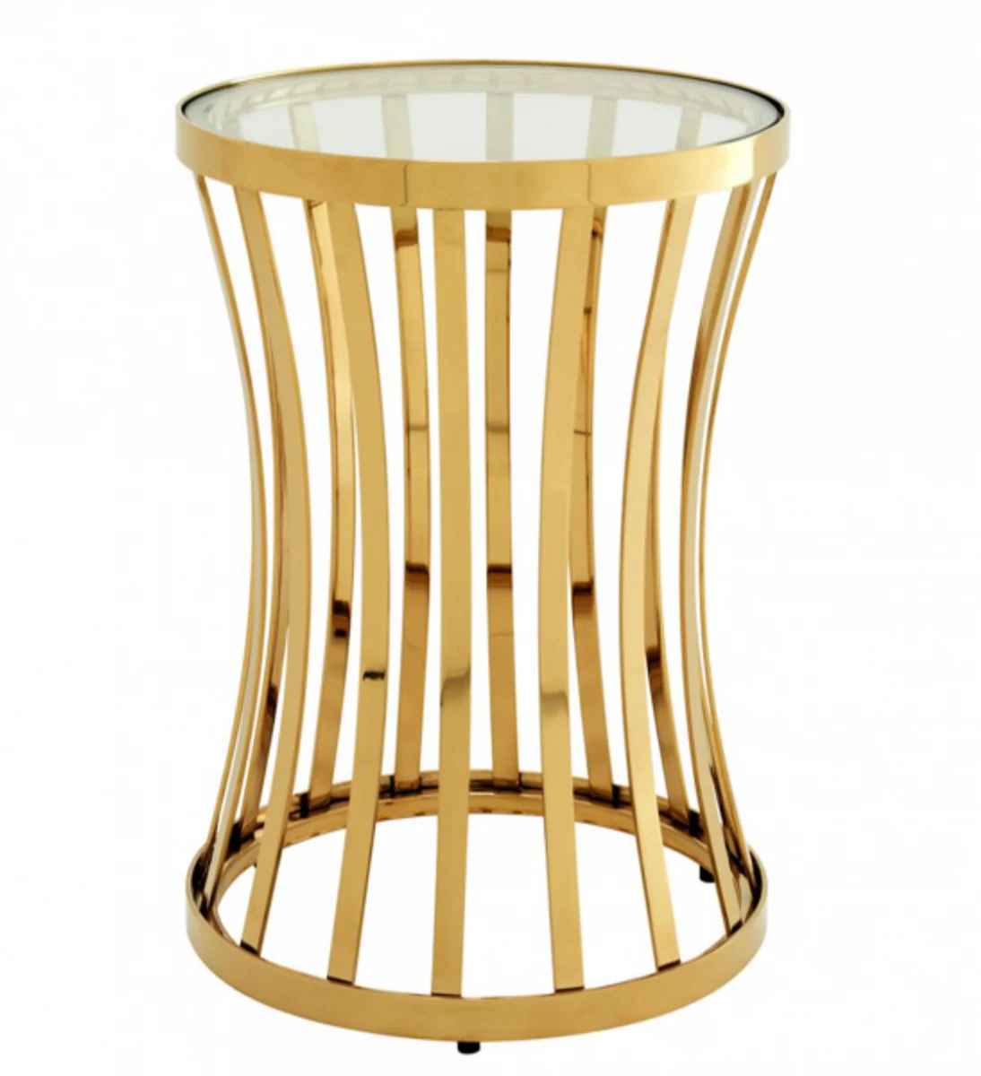 Casa Padrino luxury art deco designer side table gold 40 x H. 59 cm - Luxury Quality
