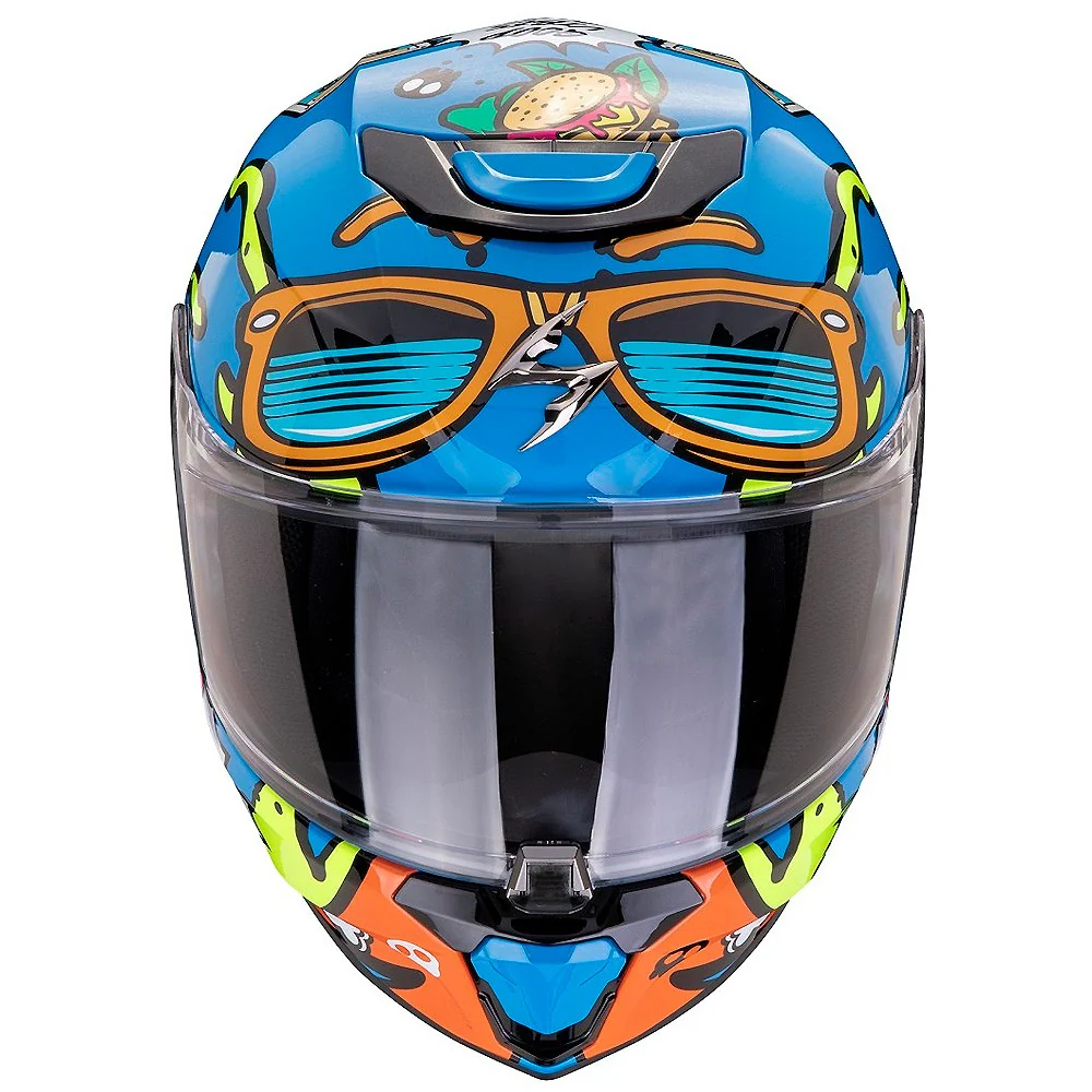 CASCO SCORPION EXO-JNR AIR FUN INFANTIL AZUL / NARANJA