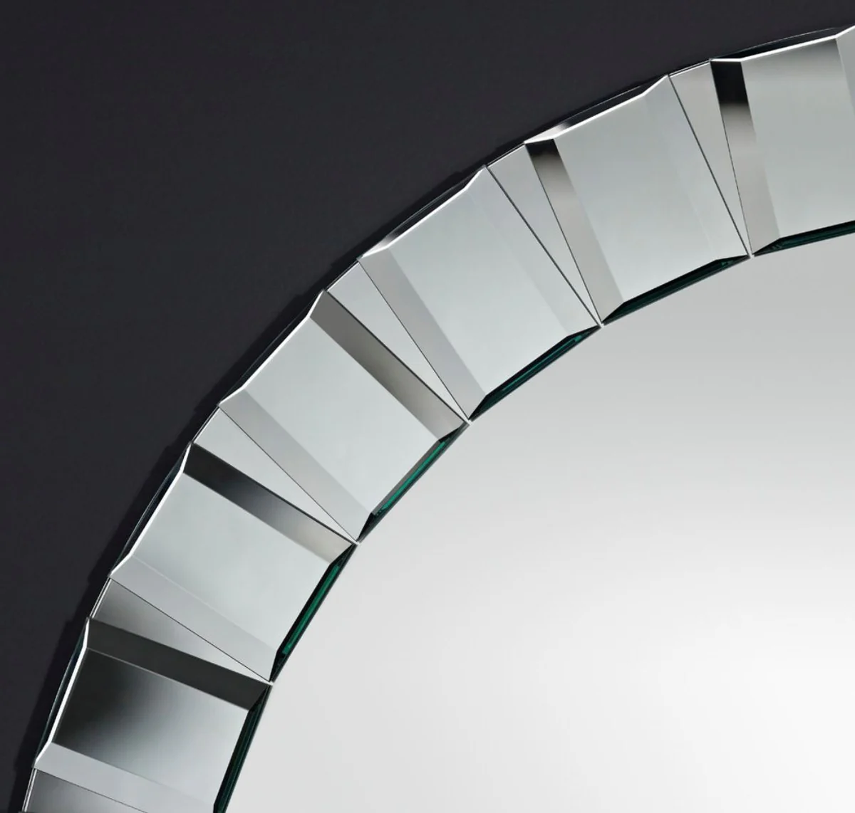 Casa Padrino espejo de pared ? 100 cm - Accesorios de Sala de Estar de Lujo