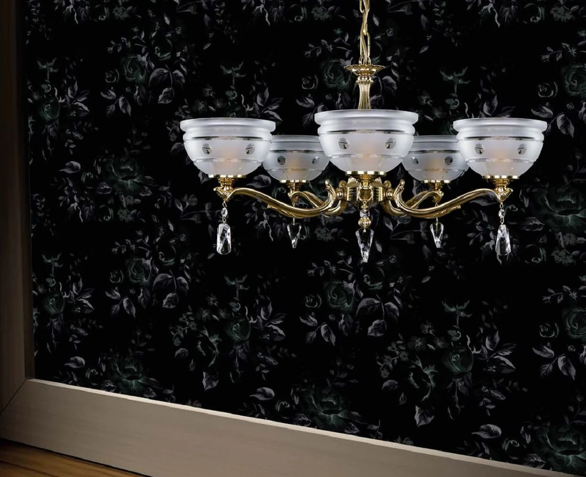 Casa Padrino ara?a de luces barroco de lujo con cristal de bohemia lat¨®n ? 64 cm