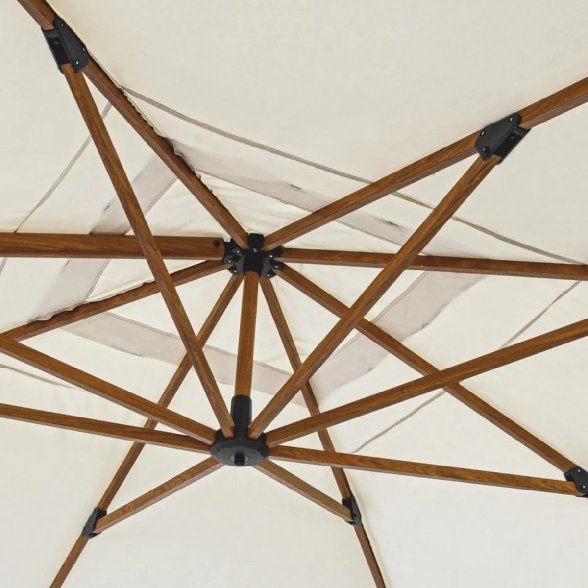 Casa Padrino sombrilla sem¨¢foro de lujo con soporte beige / marr¨®n 400 cm - Accesorios de jard¨ªn