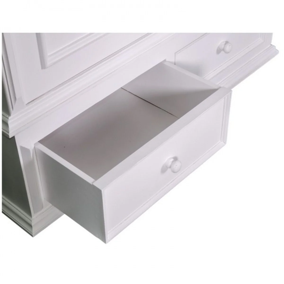 Casa Padrino country-style wardrobe white - clothes cabinet Shabby H 206 cm W 127 cm D 61 cm