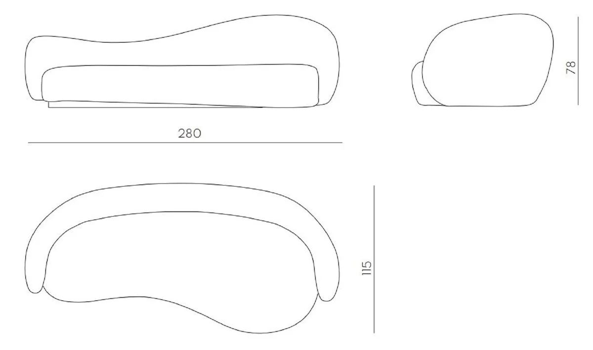 Casa Padrino sof¨¢ de lujo blanco / negro / plata 280 x 115 x A. 78 cm - Sof¨¢ de sal¨®n - Sof¨¢ de hotel - Muebles de sal¨®n - Muebles de hotel - Muebles de lujo