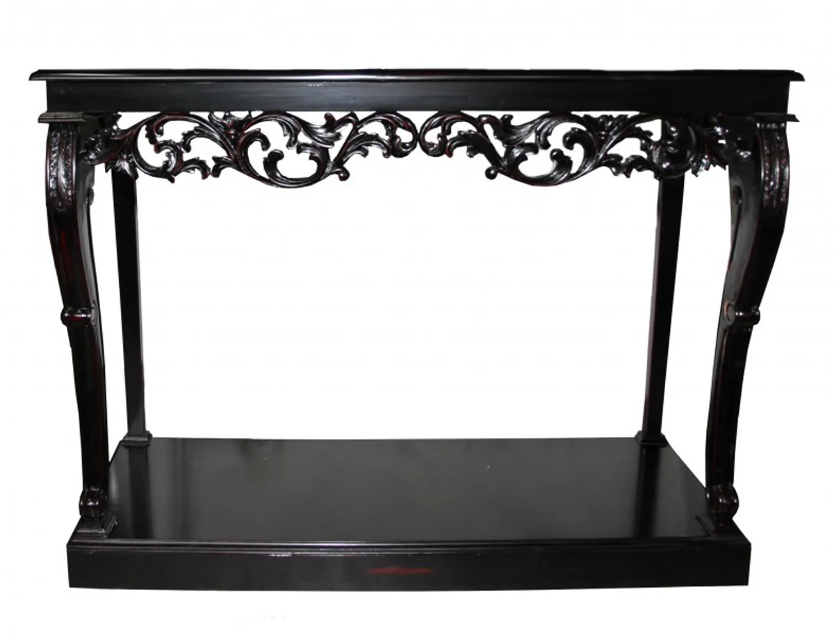 Casa Padrino designer console table Black Antique style baroque furniture