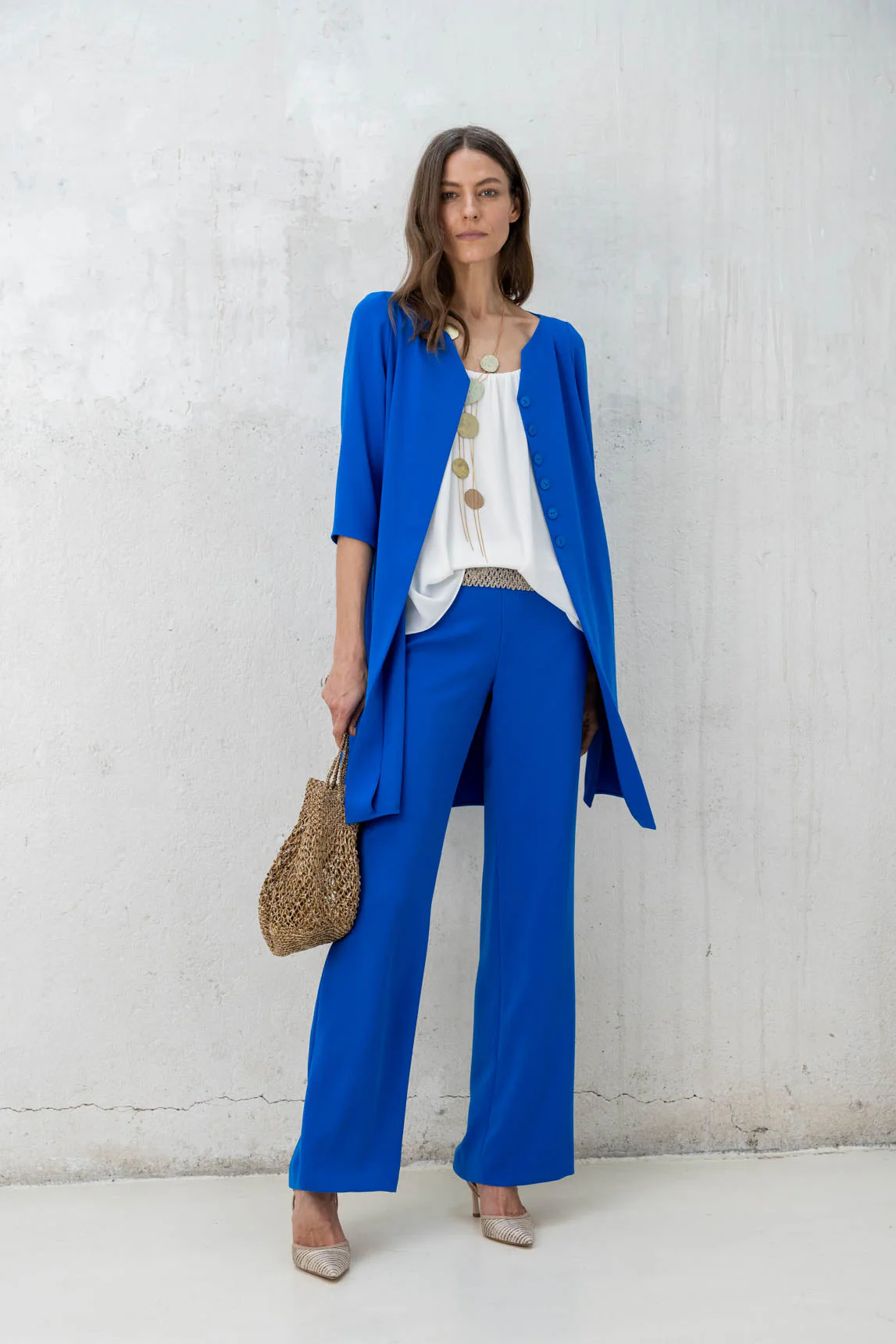 Rivera-spain Pantalón palazzo Nepal azul