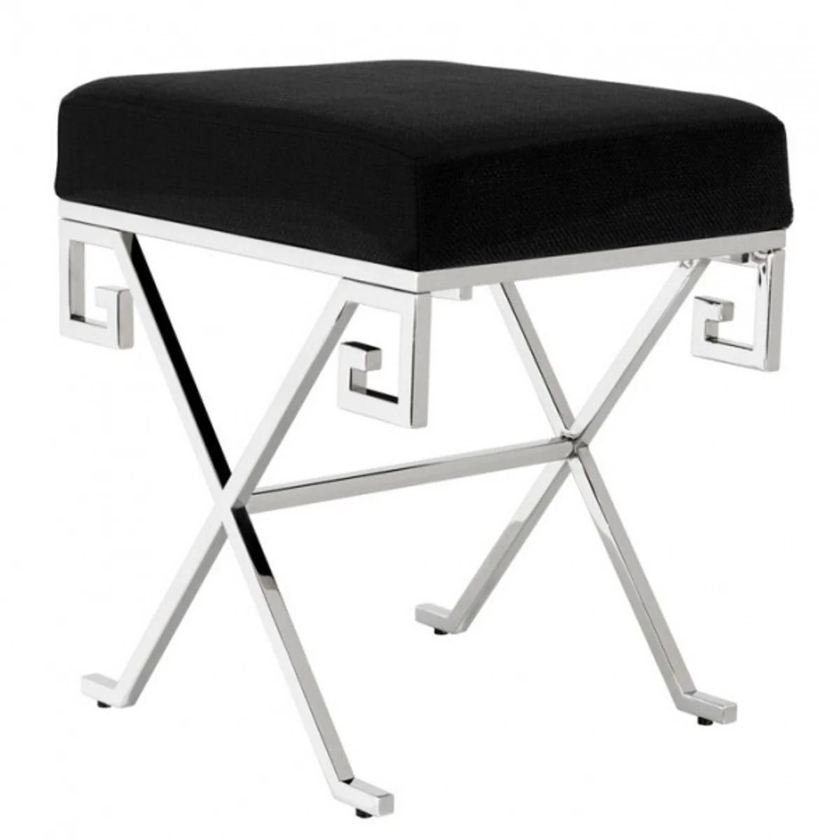 Casa Padrino heces de lujo de acero chapado - Deco de arte de ¨¦poca Muebles