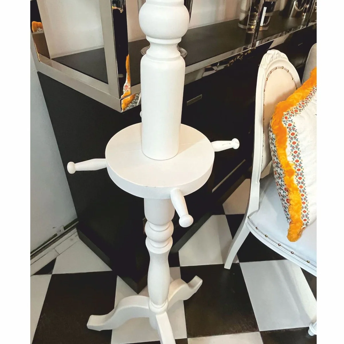 Casa Padrino perchero de estilo campestre blanco A. 200 cm - Mueble armario