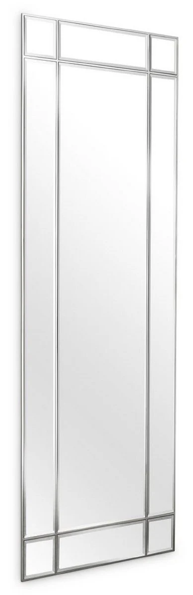 Casa Padrino espejo de pared de lujo plata 78,5 x 3,5 x A. 215,5 cm - Espejo de sal¨®n - Espejo de dormitorio - Espejo de armario - Muebles de Lujo