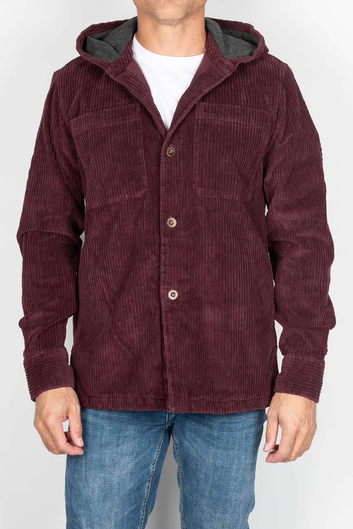 Rivera-spain Sobrecamisa Koike de pana burdeos