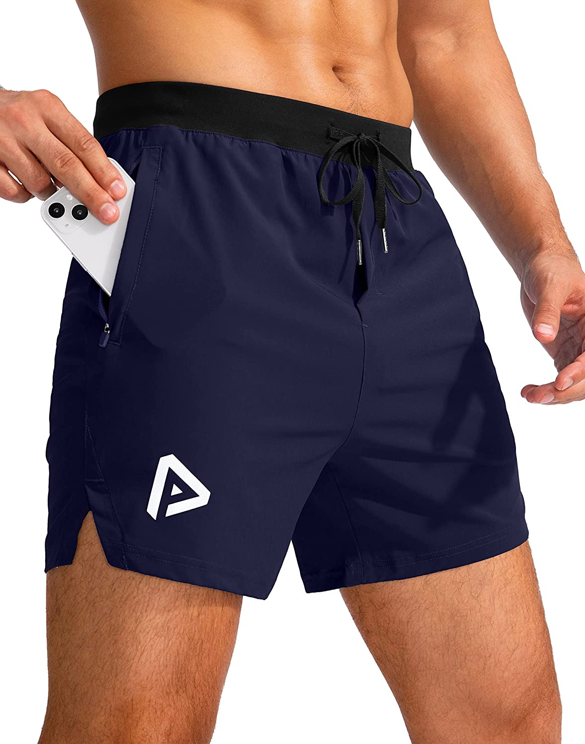 Men's Workout Running Shorts 5 Inch Lightweight Quick Dry Soccer Gym Athletic Shorts for Men with 3 Pockets