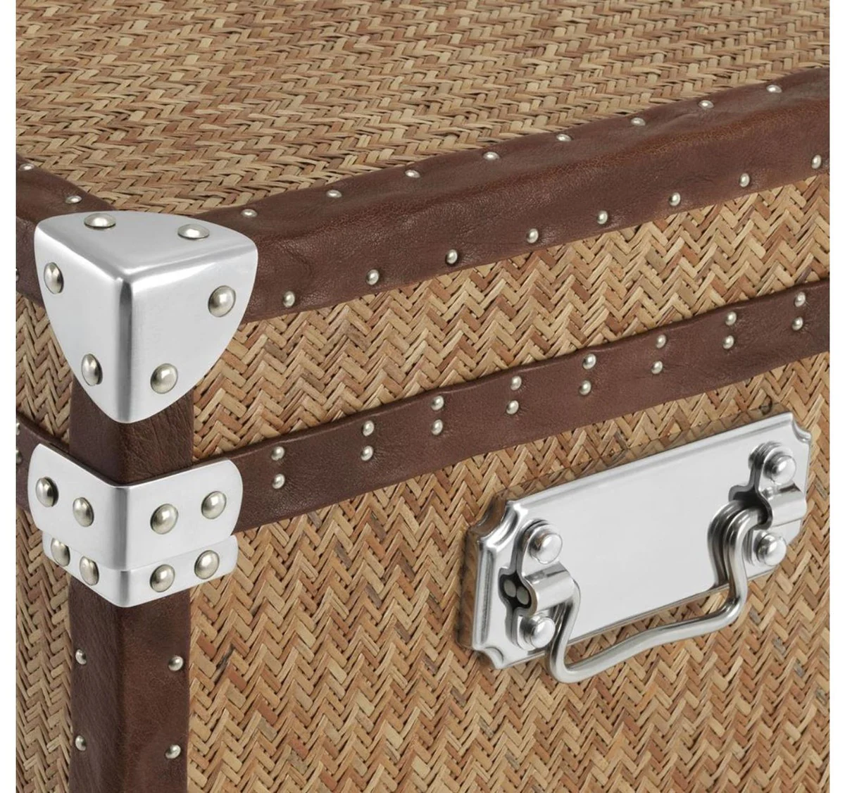 Casa Padrino mesa de centro de dise?o de lujo maleta de la vendimia 85 x 85 x H. 51 cm - Muebles de dise?o