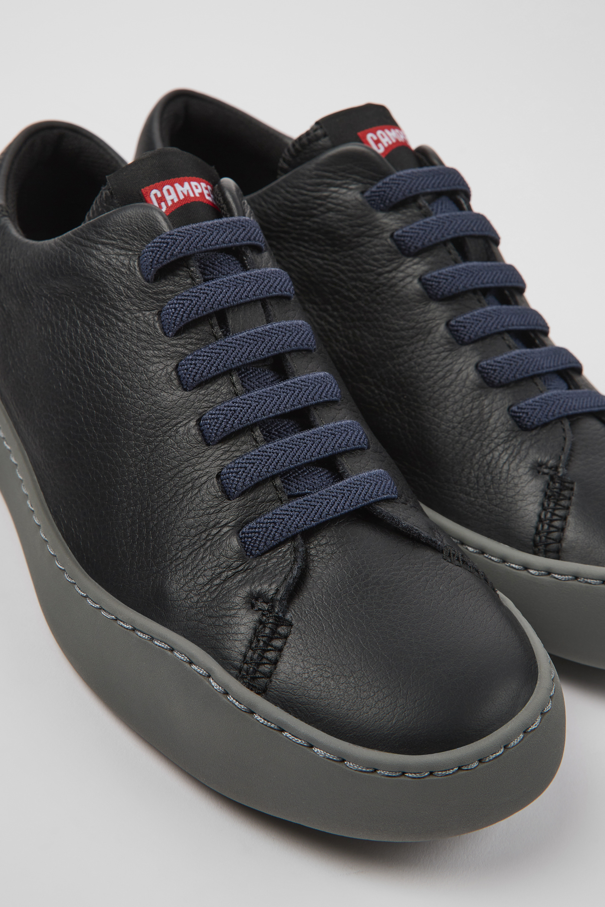 Peu Touring - Black leather sneakers for women