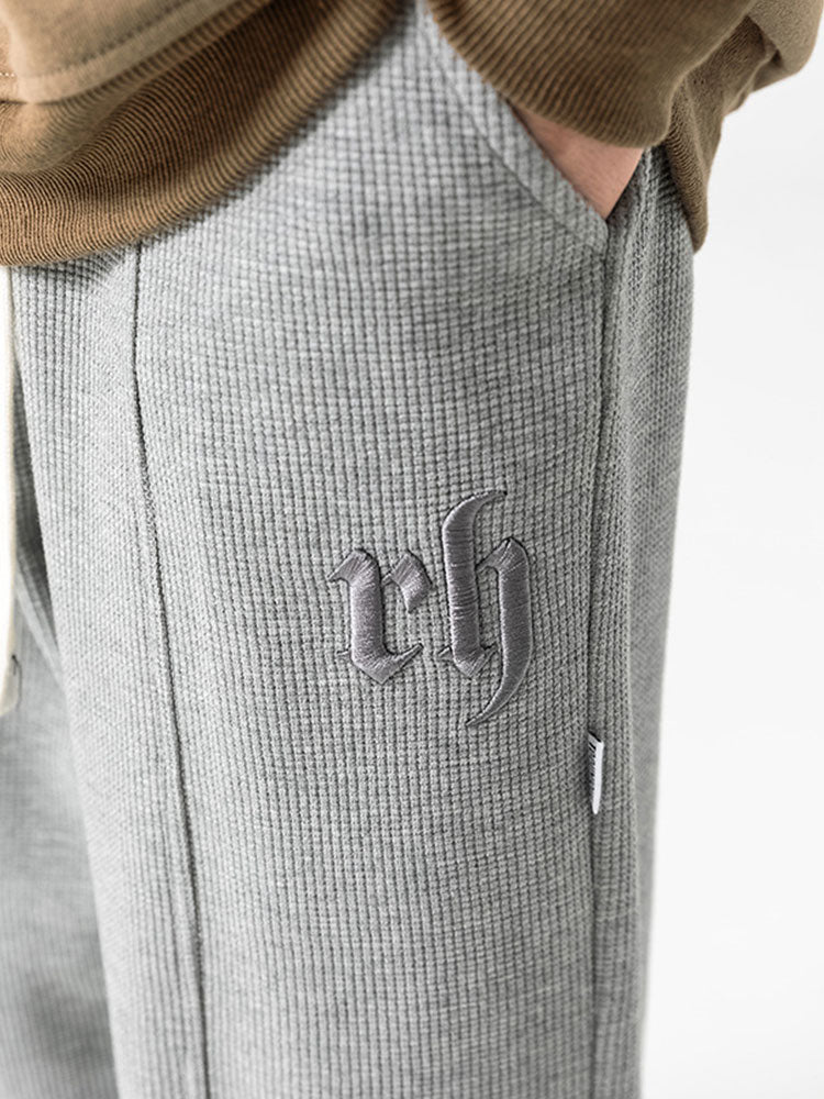 Straight Leg Relaxed Fit Waffle Pants