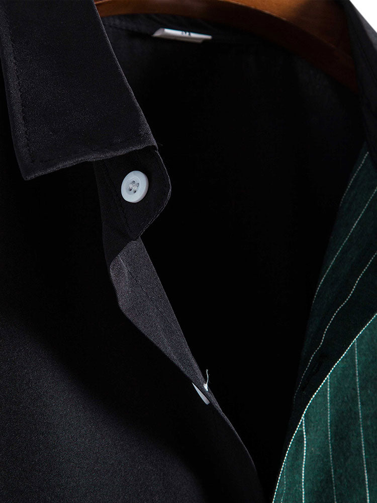 Contrast Striped Panel Shirt