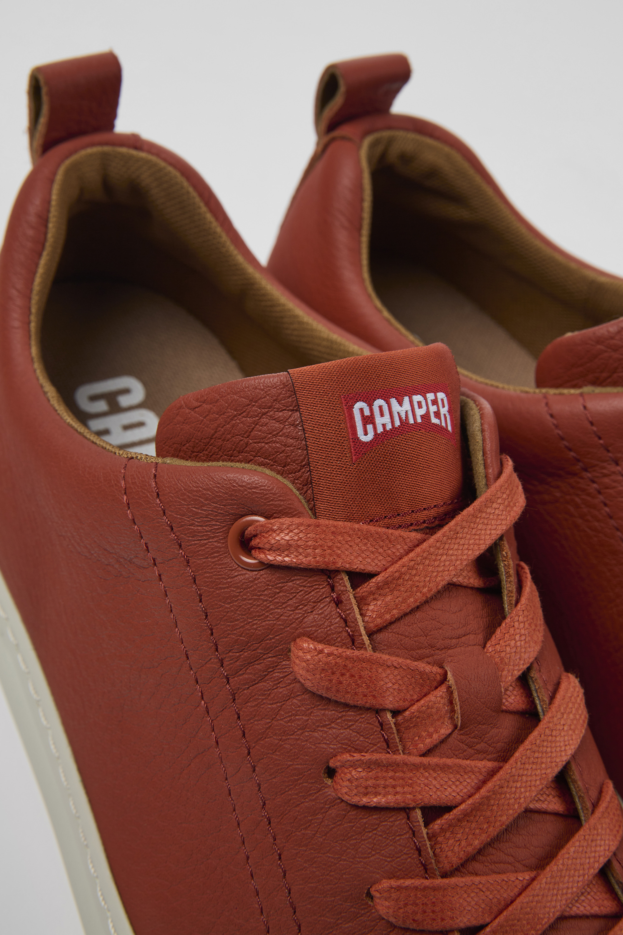 Runner - Red leather sneakers for men